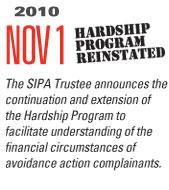 Timeline Image: Hardship Program - 2010-11-01
