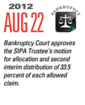 Timeline Image: Bankruptcy Court approves SIPA Trustee's motion for allocation - 2012-08-22